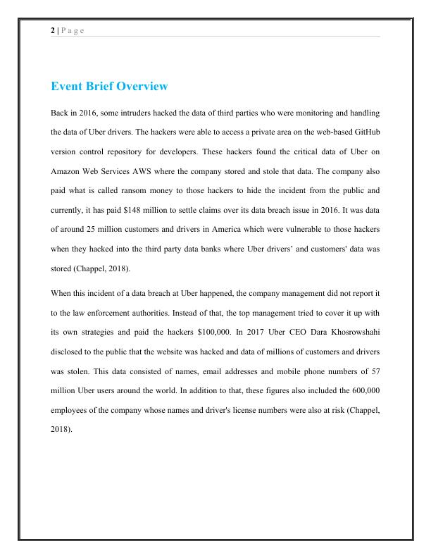 Event Brief Overview Uber Ethical Trust Issues Analysis with Recommendations Contents_3