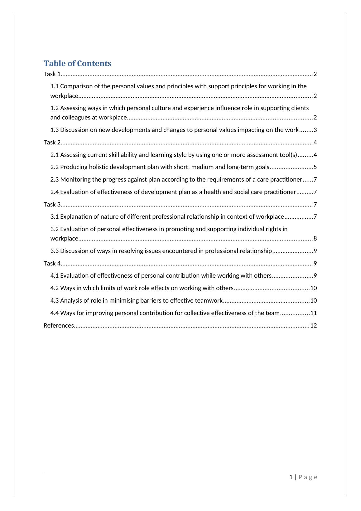 Comparison of Personal Values and Principles : Report_2