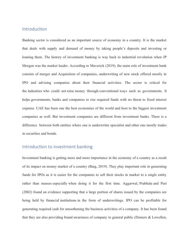 Essay on Investment Banking and its importance in UAE_1