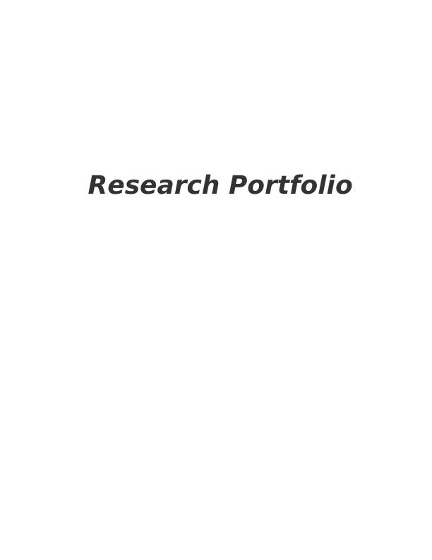 Research Portfolio on Job satisfaction_1
