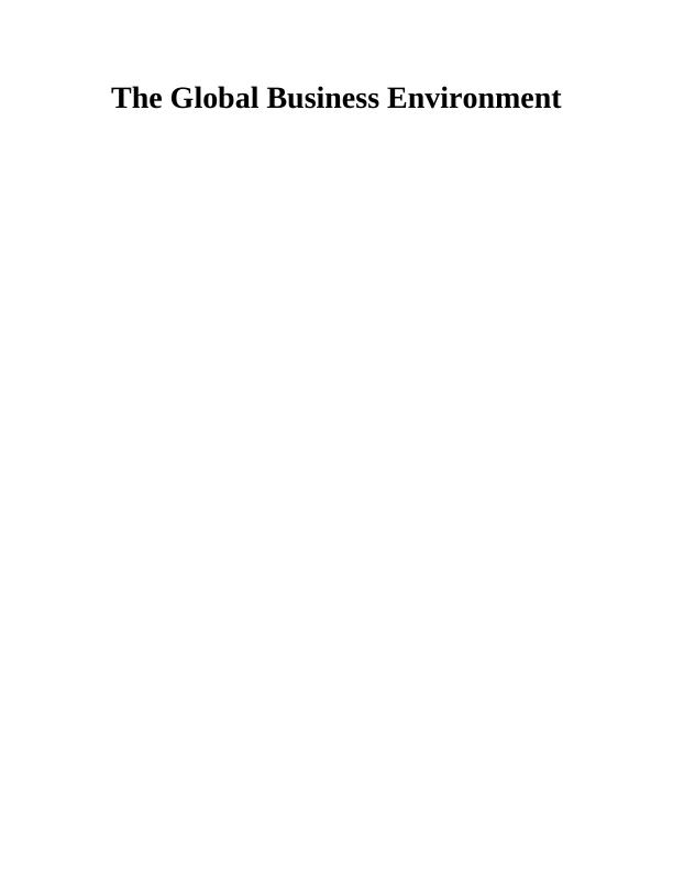 The Global Business Environment - Volvo Assignment_1