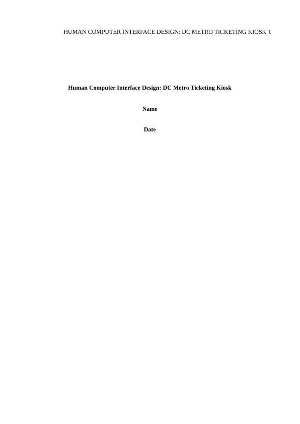 Human Computer Interface Design Assignment PDF_1