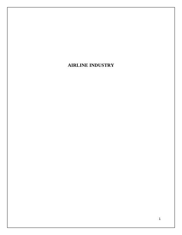 (PDF) Aviation Industry | Issues & Challenges_1