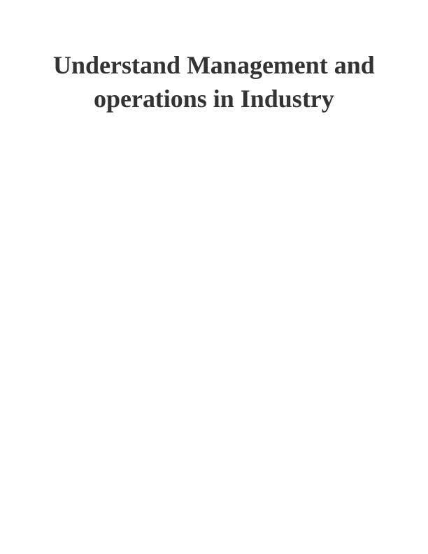Management and Operations in Industry_1