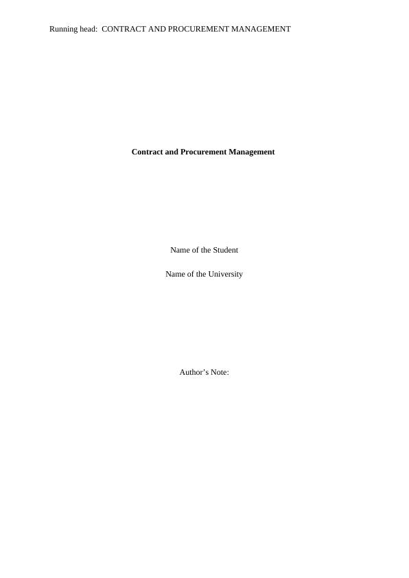 Contract and Procurement Management_1
