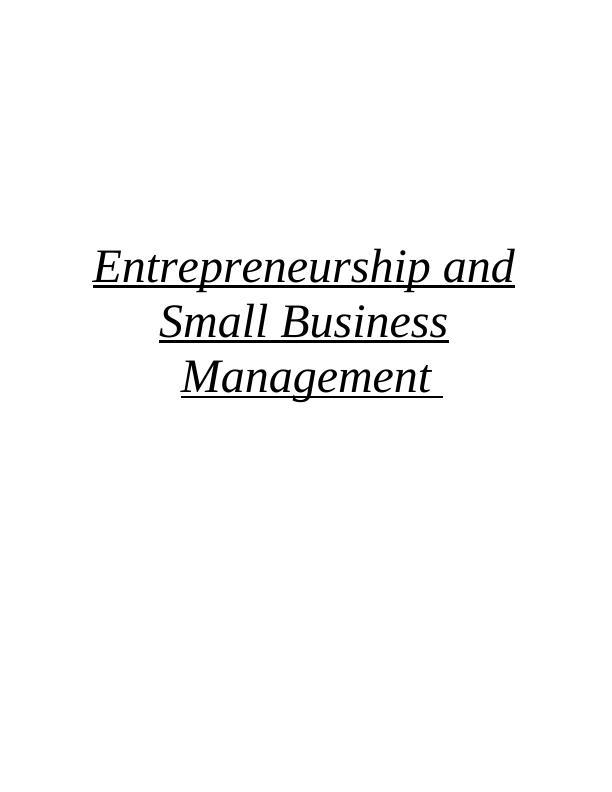 Entrepreneurship and Small Business Management Assignment - Talent Plus_1