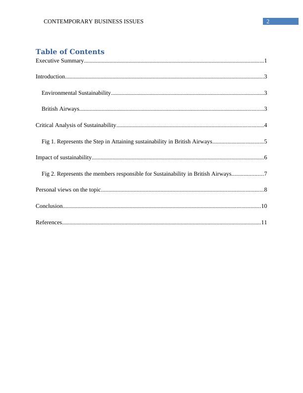 Contemporary Business Issues in British Airways: A Critical Analysis of Sustainability_3