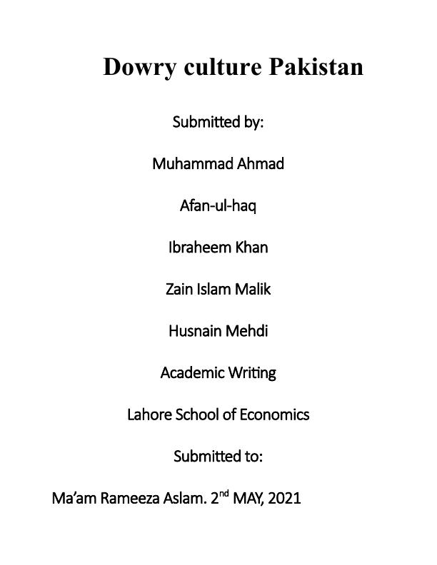 The Evil of the Dowry Culture Pakistan_1