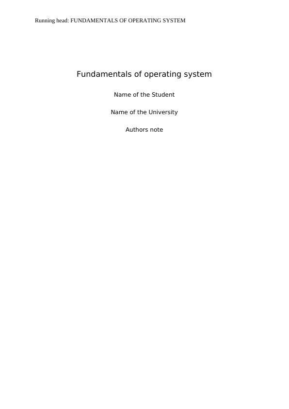 Fundamentals of Operating System_1