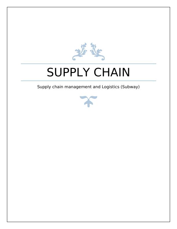 Supply Chain Management and Logistics_1