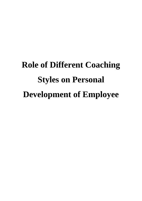 ENGL 403 - Study On Coaching Styles & Their Impacts_1