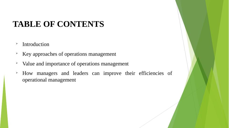 Key Approaches of Operations Management_2