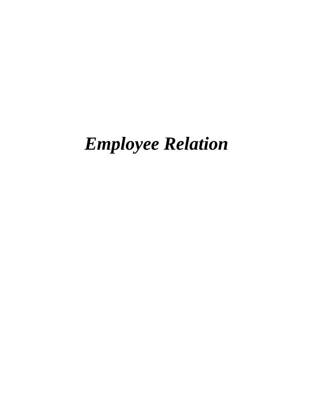 Assignment on Employee Relation - Morrison_1