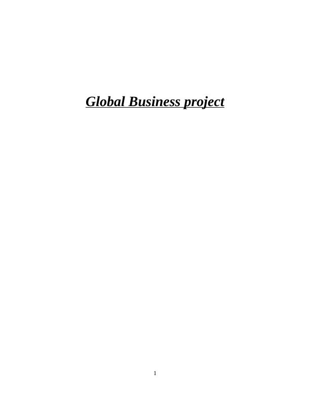 Global Business Environment: Tesla Company_1