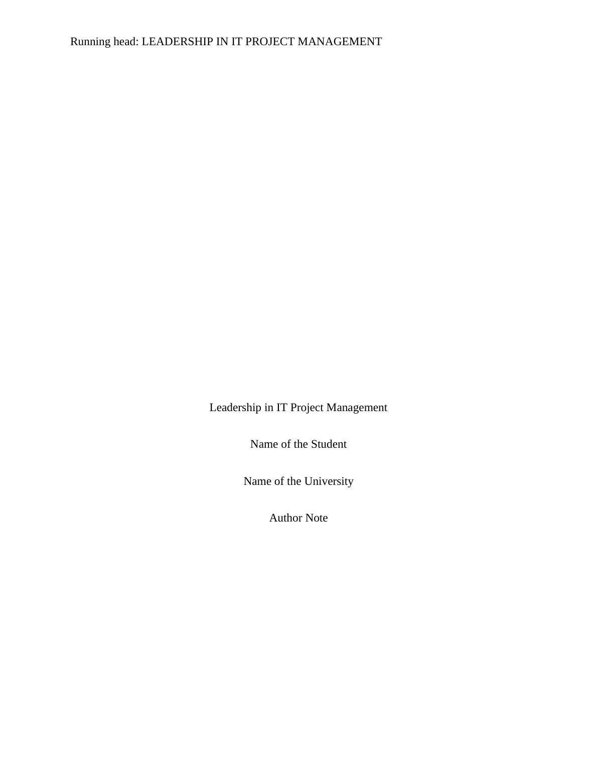 Leadership in IT Project Management PDF_1