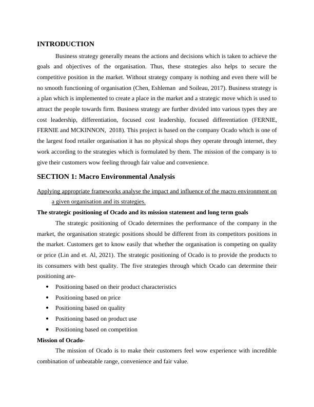 Business Strategy: Macro Environmental Analysis, Capability ...