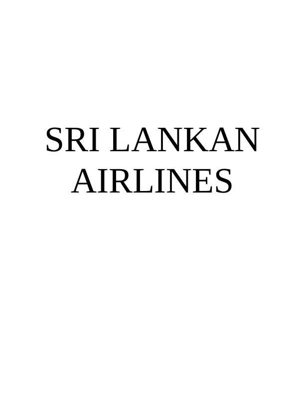 Company overview of Srilankan airline_1