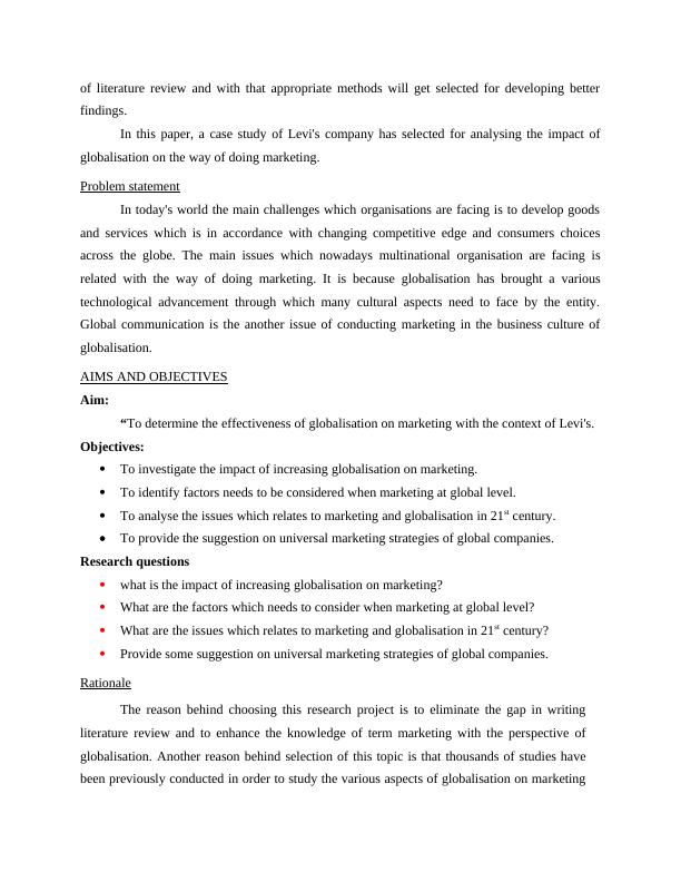 RESEARCH PROJECT TABLE OF CONTENTS CHAPTER 1 INTRODUCTION 3 Introduction 3 Background of the study 4 AIMS AND OBJECTIVES 4 TIME SCALE 5 CHAPTER 2 LITERATURE REVIEW 7 2.1 Introduction 7 2.2 Literature_4