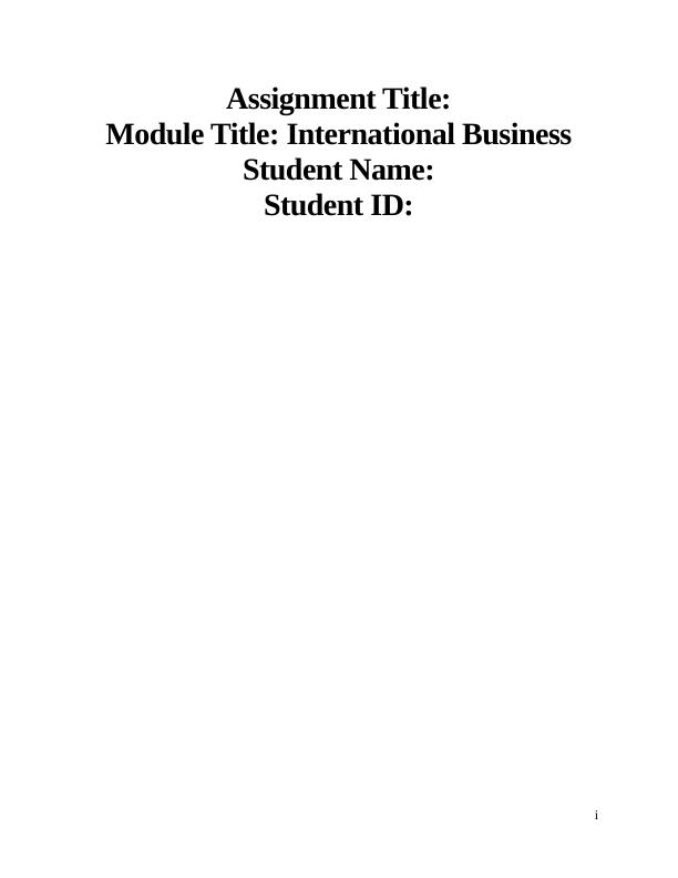 Assignment International Business 2022_1