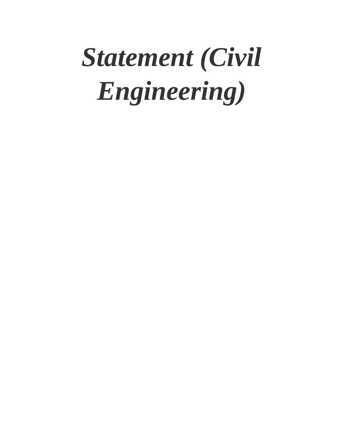 personal statement of civil engineering samples