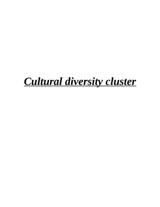 Cultural Diversity Cluster_1