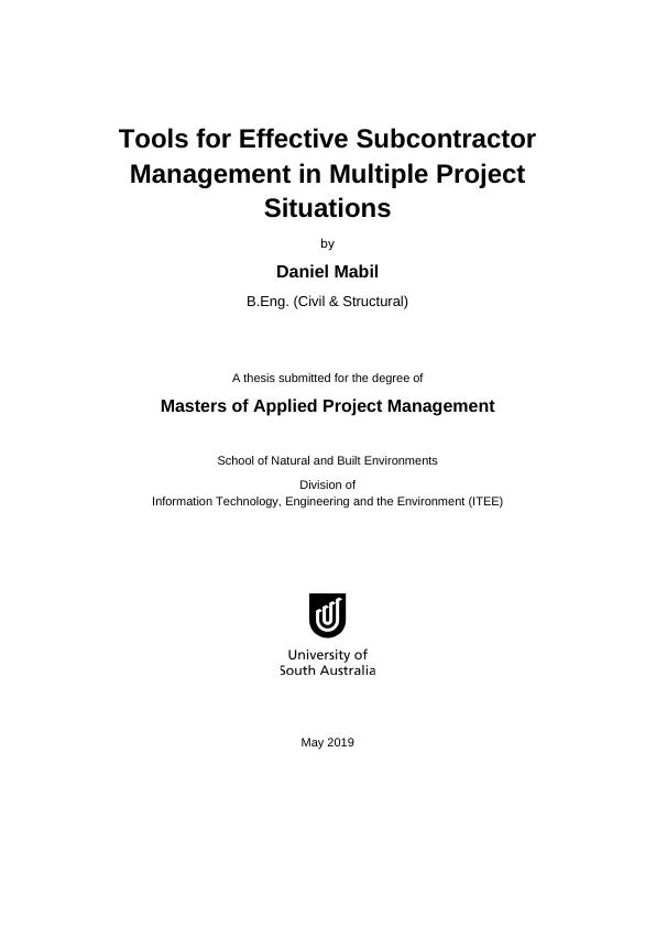 Tools for Effective Subcontractor Management in Multiple Project Situations_1