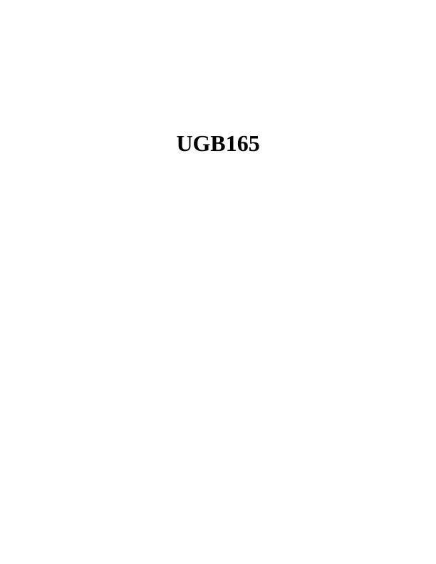 UGB 165 Introduction to Operations and Services_1