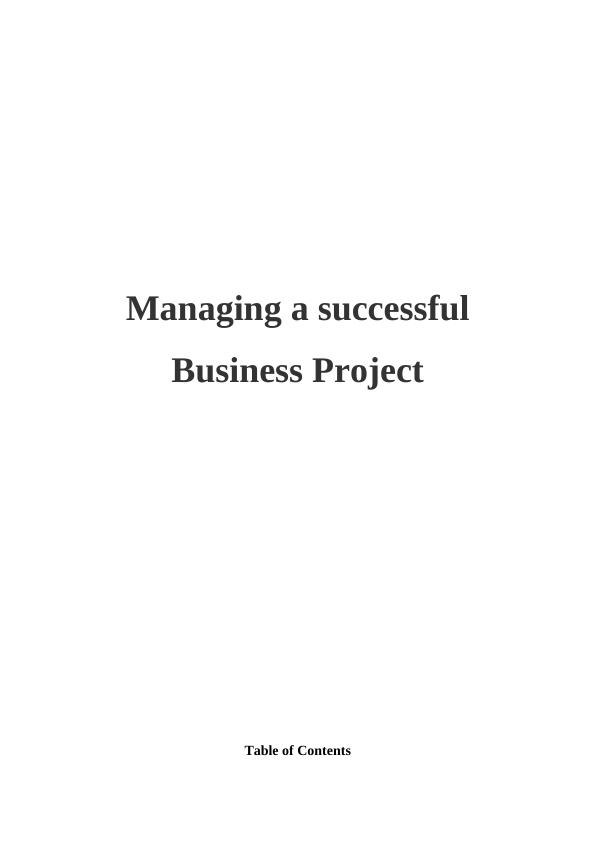 Managing a successful Business Project_1
