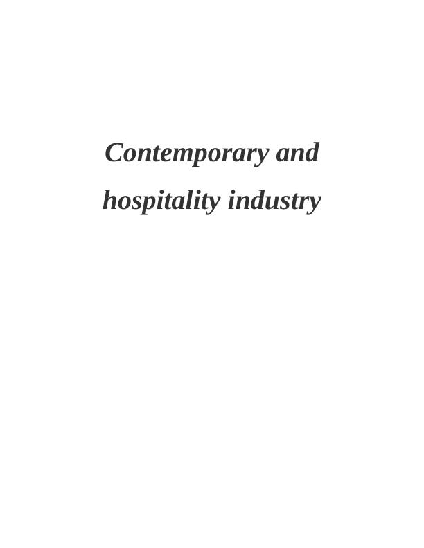 Contemporary and hospitality industry_1