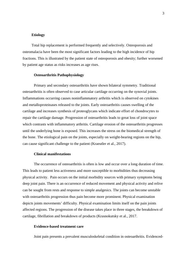 Total Hip Replacement Case Study Assessment