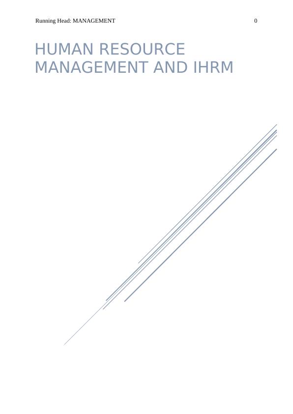 IHRM and Human Resource Management | Nestle Case_1