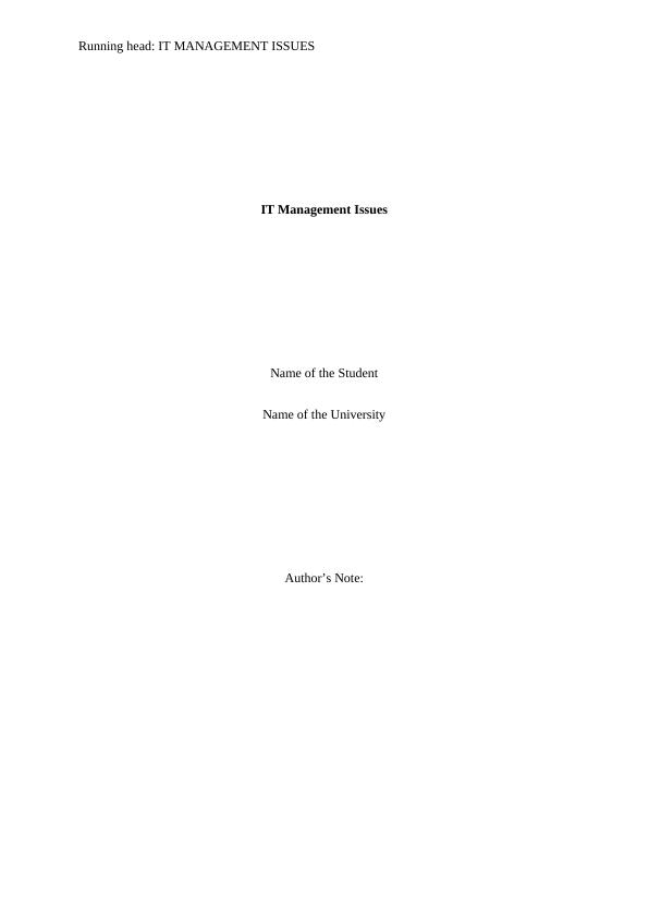 (pdf) Management Issues in Information Technology_1