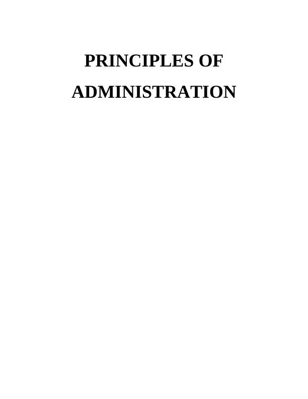 Report on Administration related Principles_1