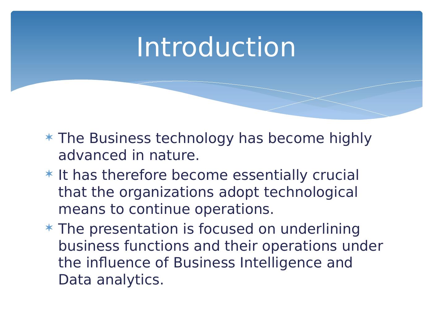 Impact of Business Intelligence/data Analytics on Business Assignment 2022_2
