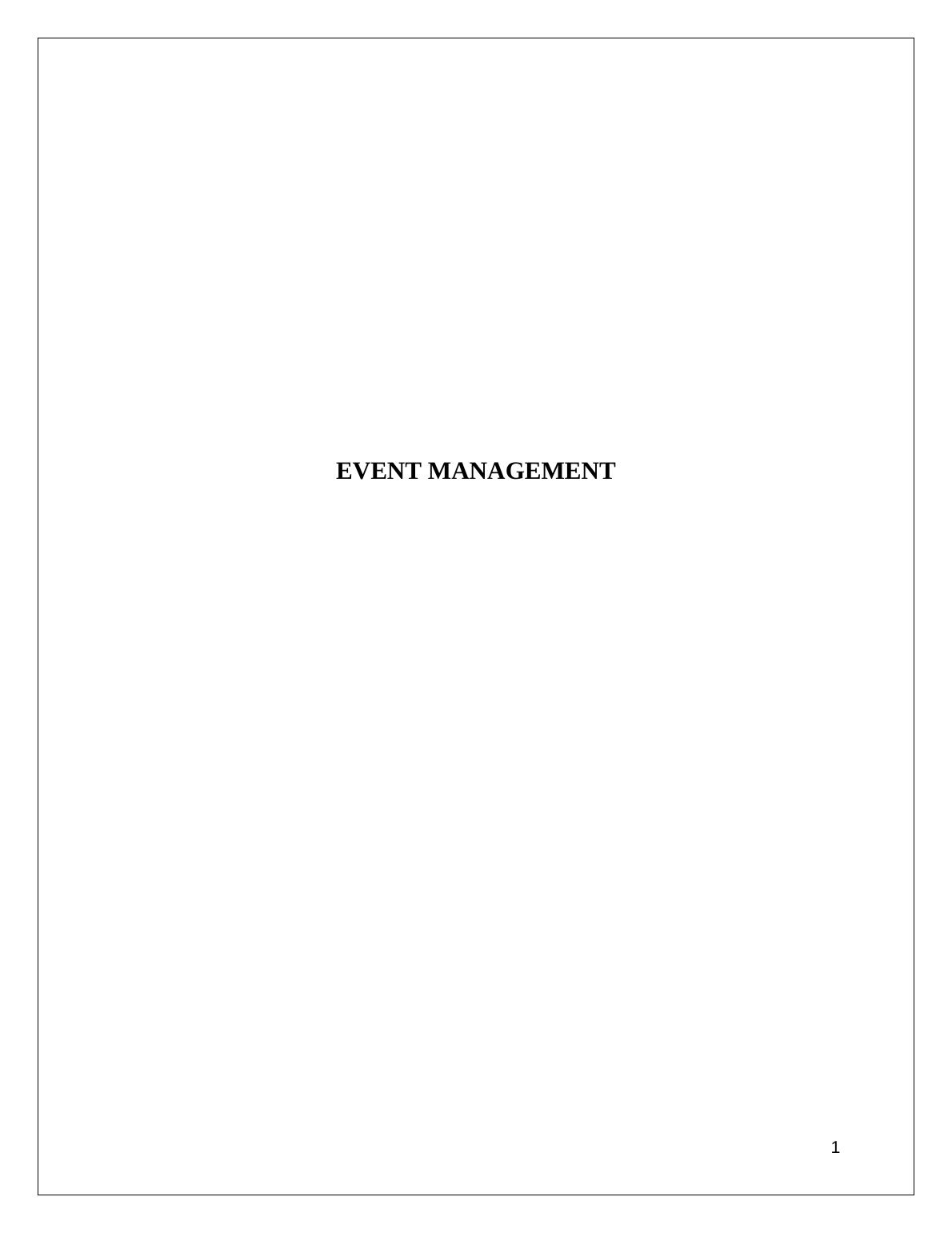 Assignment on Event Management_1