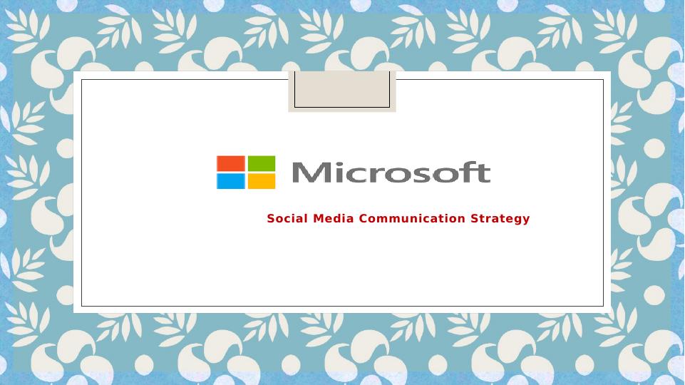 Social Media Communication Strategy._1