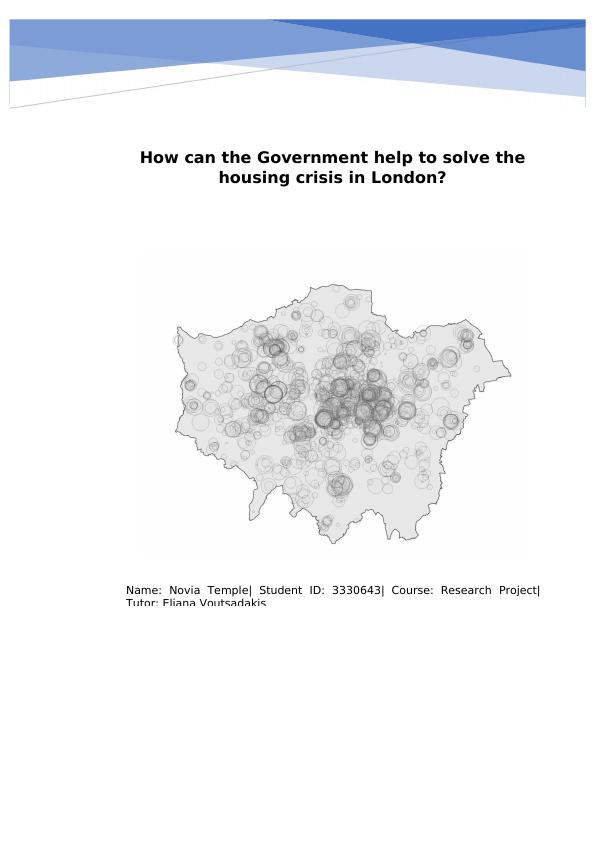 How can the Government help to solve the housing crisis in London?_1