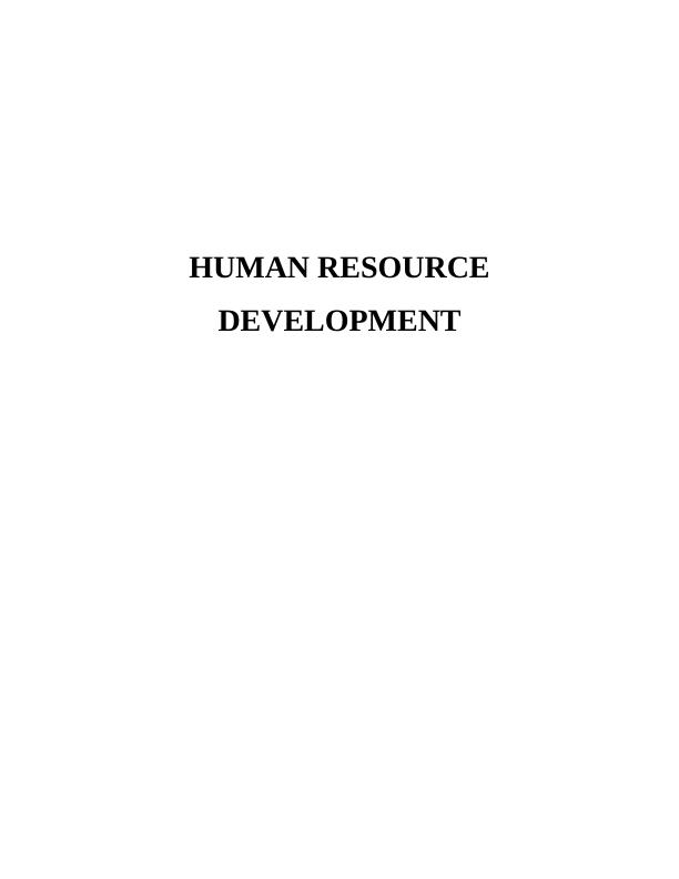 Assignment on Human Resource Development (HRD)_1