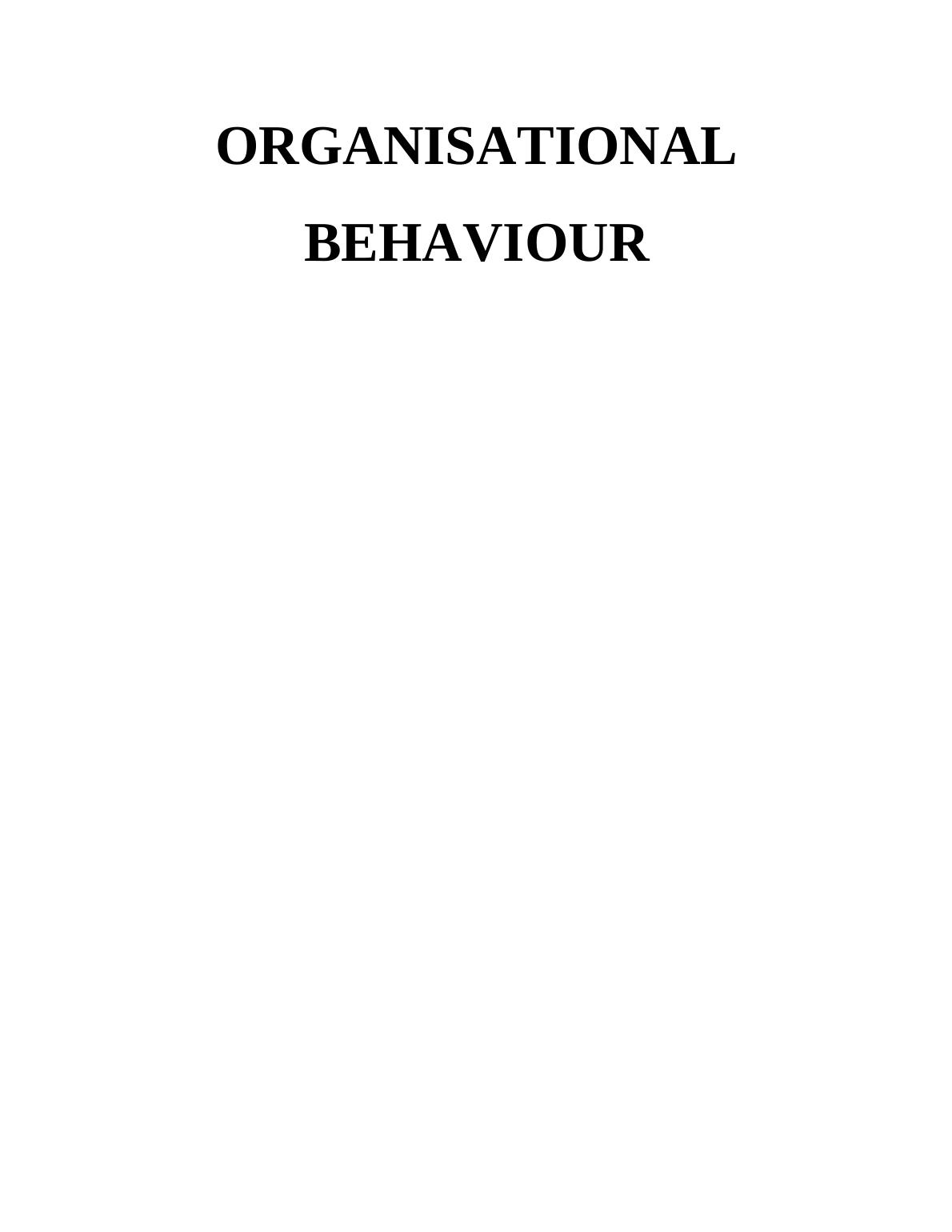 Organisational Behaviour Assignment - BBC case study_1