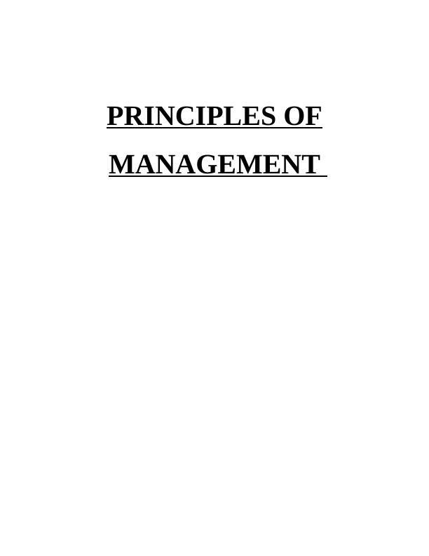 principles of management assignment 4