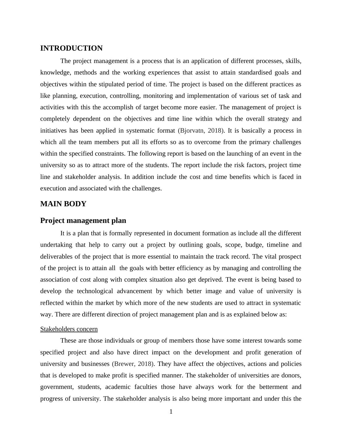 Project Management Assessment 1 | Desklib