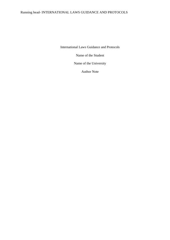 International Laws Guidance and Protocols_1