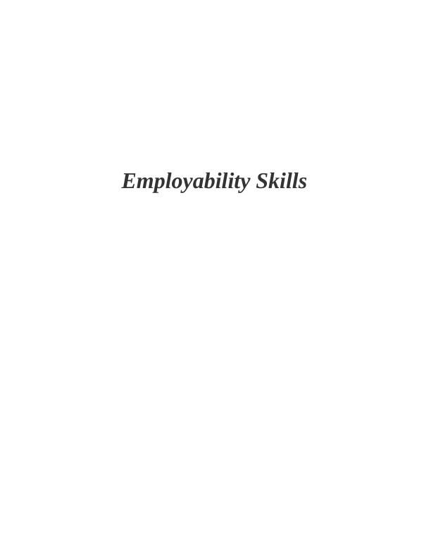 Employability Skills Assignment - Thomas Cook_1