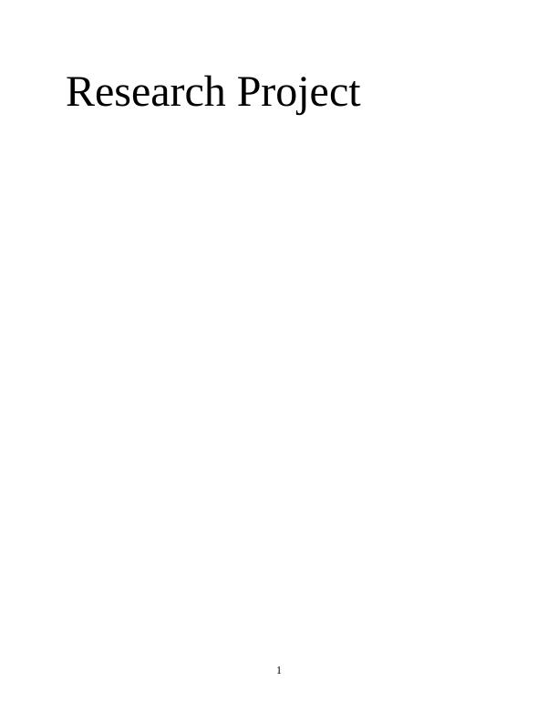 research project unit