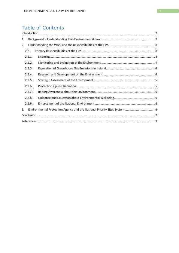 Environmental Law Enforcement in Ireland