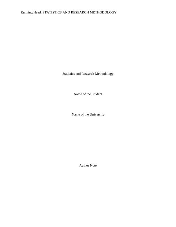 Statistics and Research Methodology Report_1