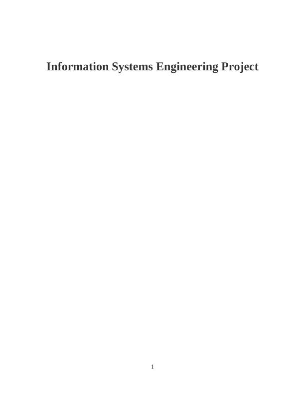 Information Systems Engineering Project_1