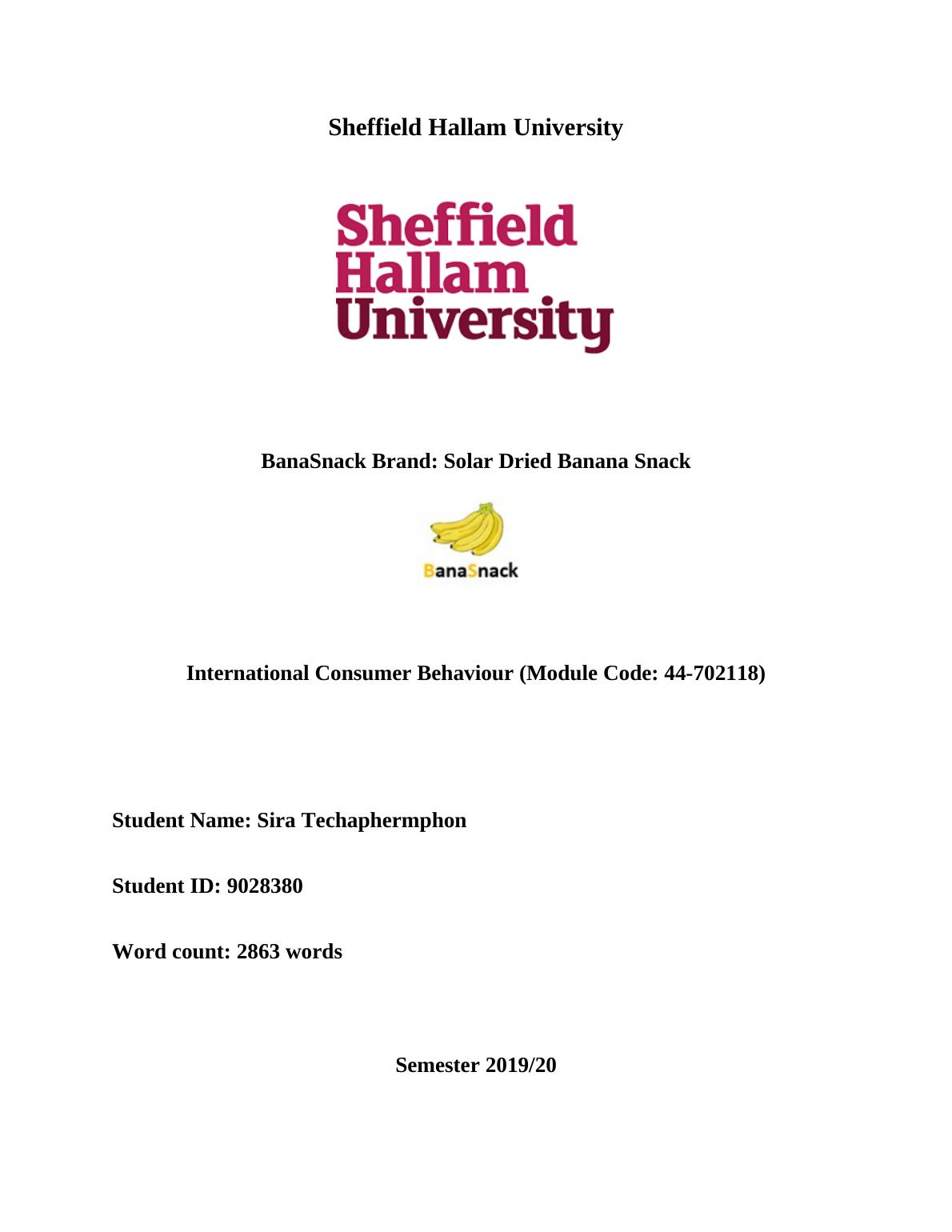 Sheffield Hallam University Assignment Report_1