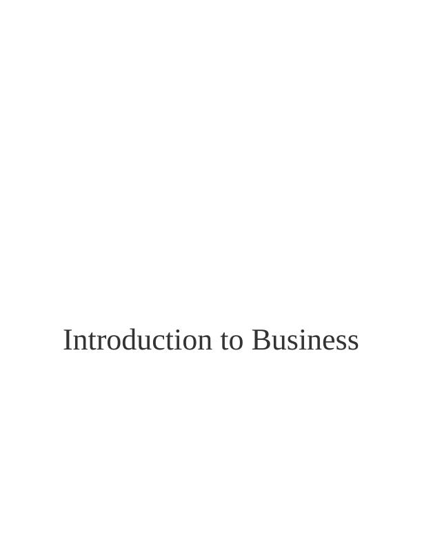 introduction to business plan pdf