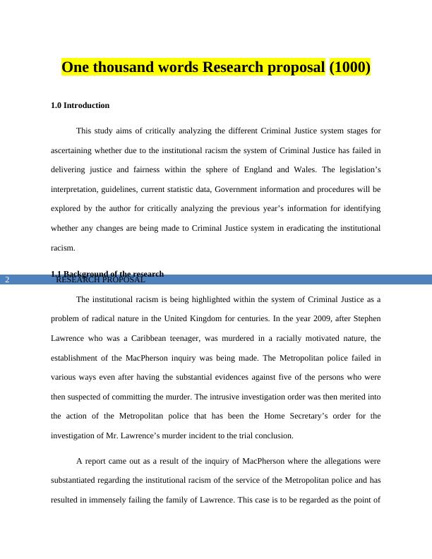 One Thousand words Research proposal 2022_3